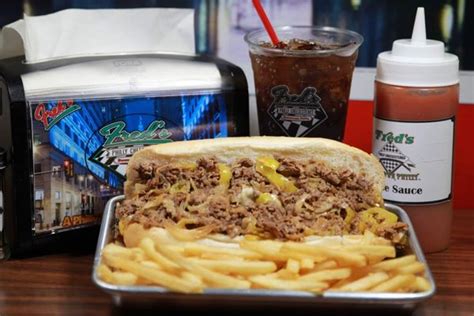 Fred's downtown philly - The Vet Cheesesteak at Fred's Downtown Philly "One of the least philly cheese steak style sandwiches I have ever had.First off the total bill was almost $30 dollars for 2 sandwiches, 2 drinks, and an order of philly sticks.Where to start. I…